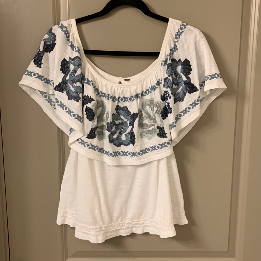 Free People embroidered top